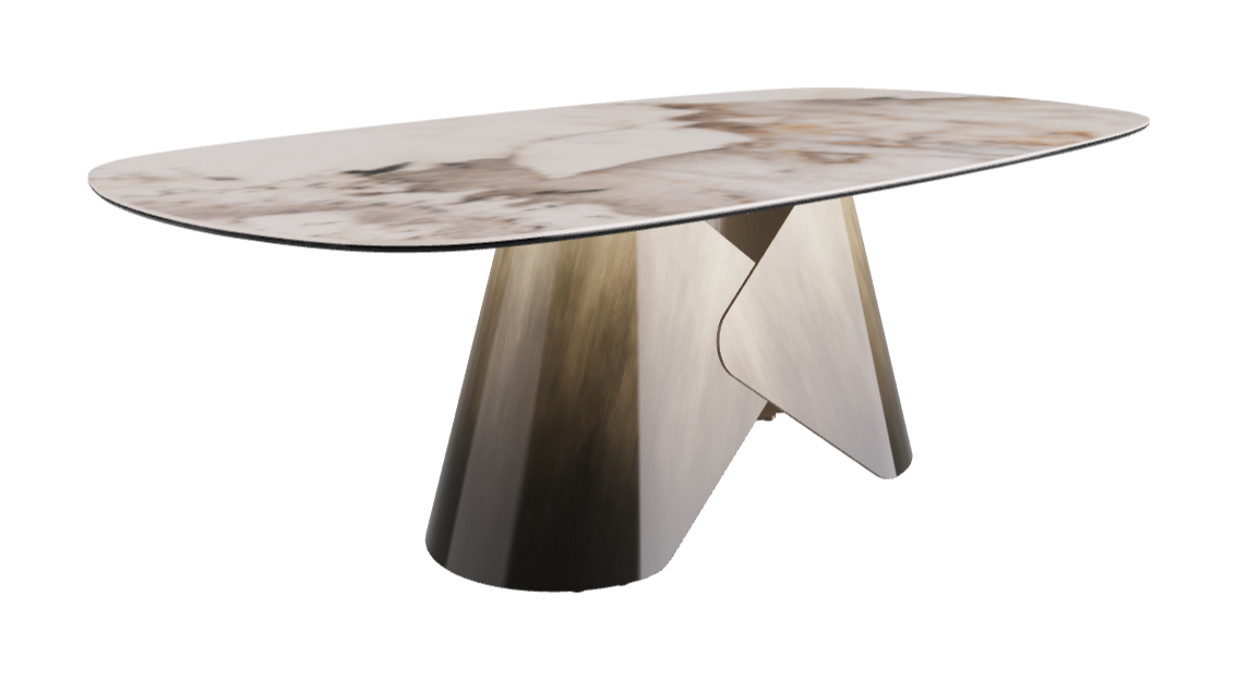 Cattelan Italia Scott Keramik Biscuit, Polygon & Boomerang Shaped Dining Table