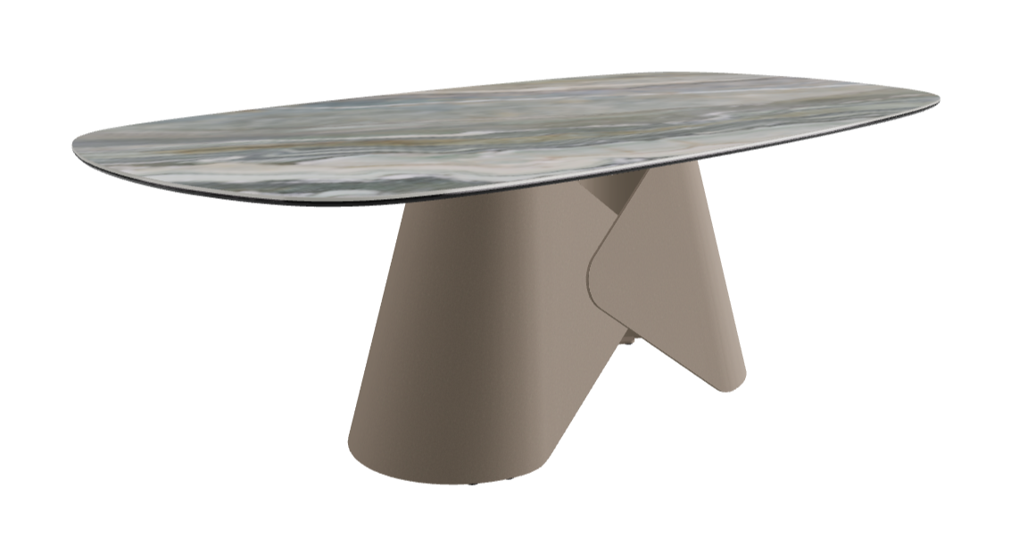 Cattelan Italia Scott Keramik Biscuit, Polygon & Boomerang Shaped Dining Table