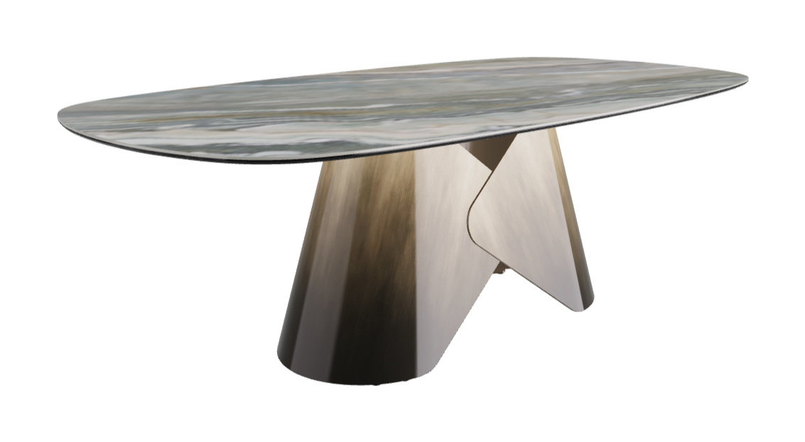 Cattelan Italia Scott Keramik Biscuit, Polygon & Boomerang Shaped Dining Table