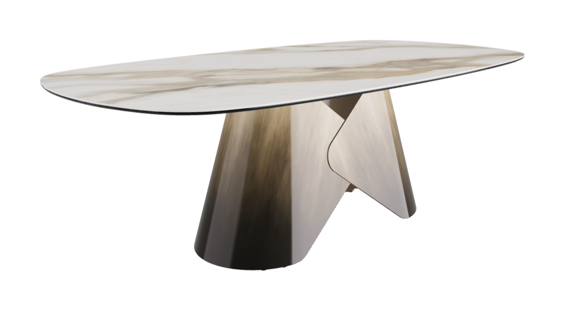 Cattelan Italia Scott Keramik Biscuit, Polygon & Boomerang Shaped Dining Table