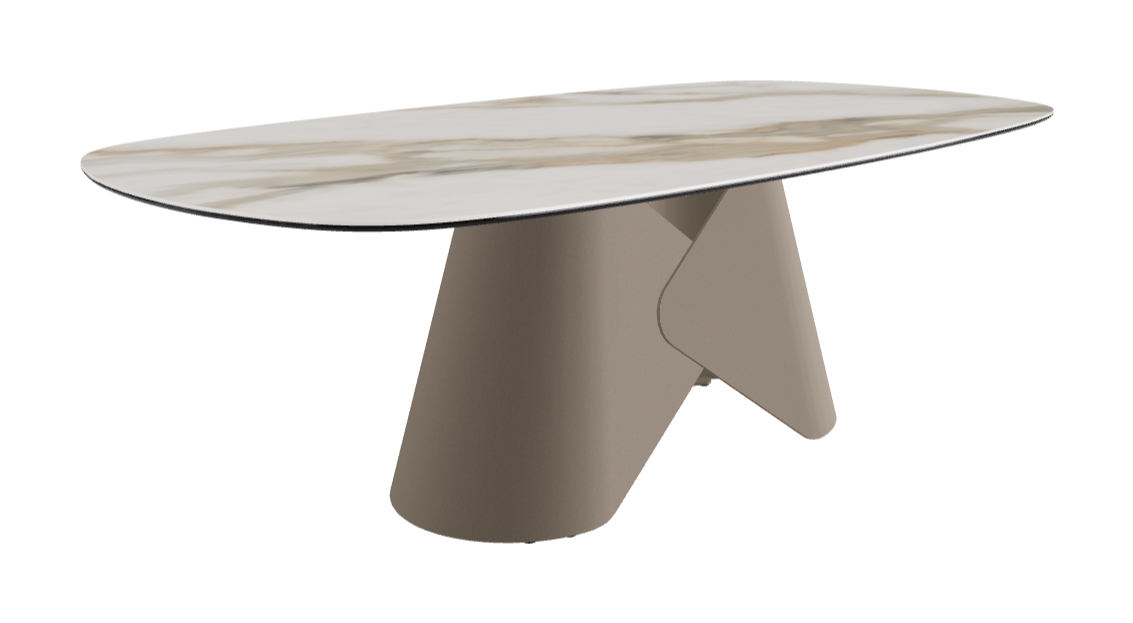 Cattelan Italia Scott Keramik Biscuit, Polygon & Boomerang Shaped Dining Table
