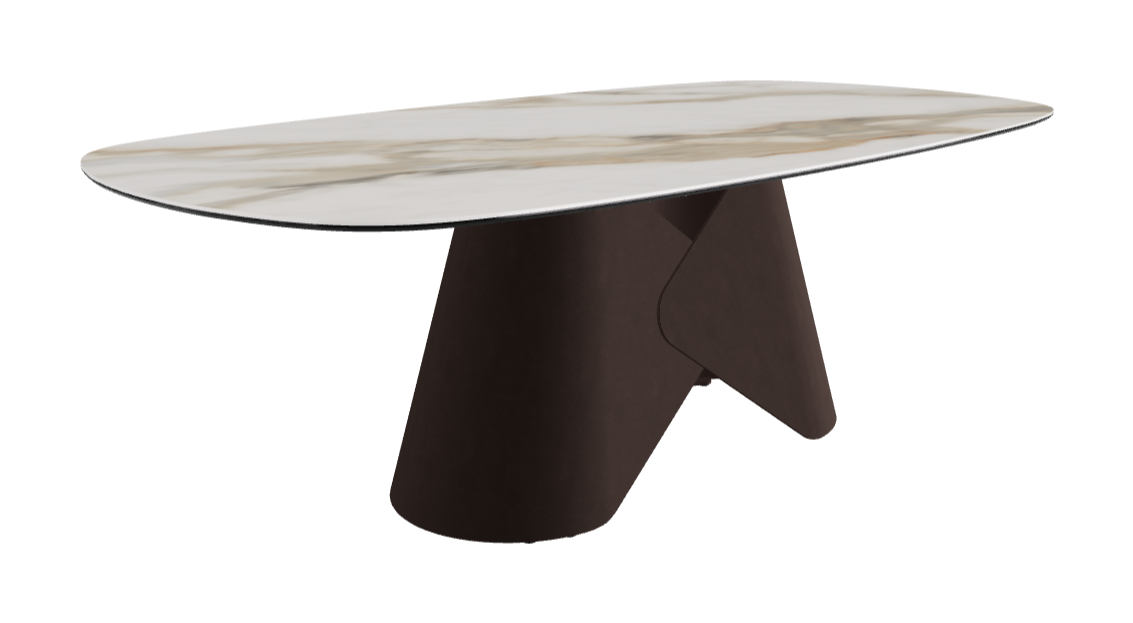 Cattelan Italia Scott Keramik Biscuit, Polygon & Boomerang Shaped Dining Table