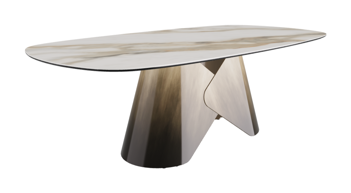 Cattelan Italia Scott Keramik Biscuit, Polygon & Boomerang Shaped Dining Table