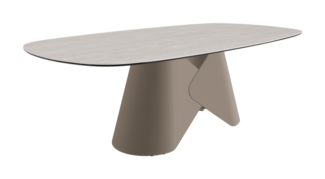 Cattelan Italia Scott Keramik Biscuit, Polygon & Boomerang Shaped Dining Table