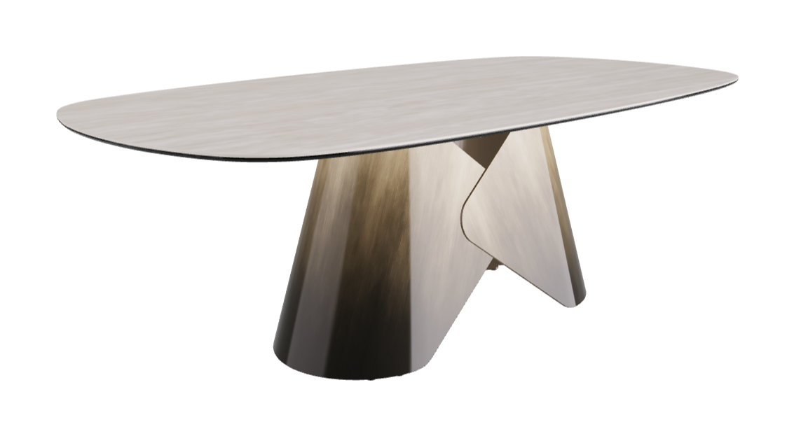 Cattelan Italia Scott Keramik Biscuit, Polygon & Boomerang Shaped Dining Table