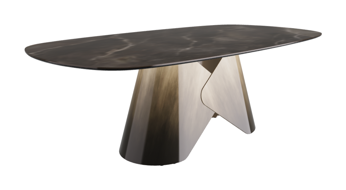 Cattelan Italia Scott Keramik Biscuit, Polygon & Boomerang Shaped Dining Table