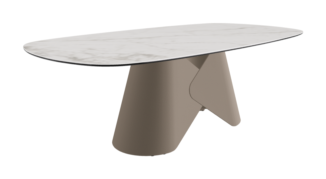 Cattelan Italia Scott Keramik Biscuit, Polygon & Boomerang Shaped Dining Table