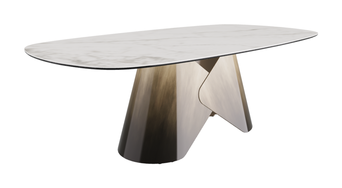 Cattelan Italia Scott Keramik Biscuit, Polygon & Boomerang Shaped Dining Table