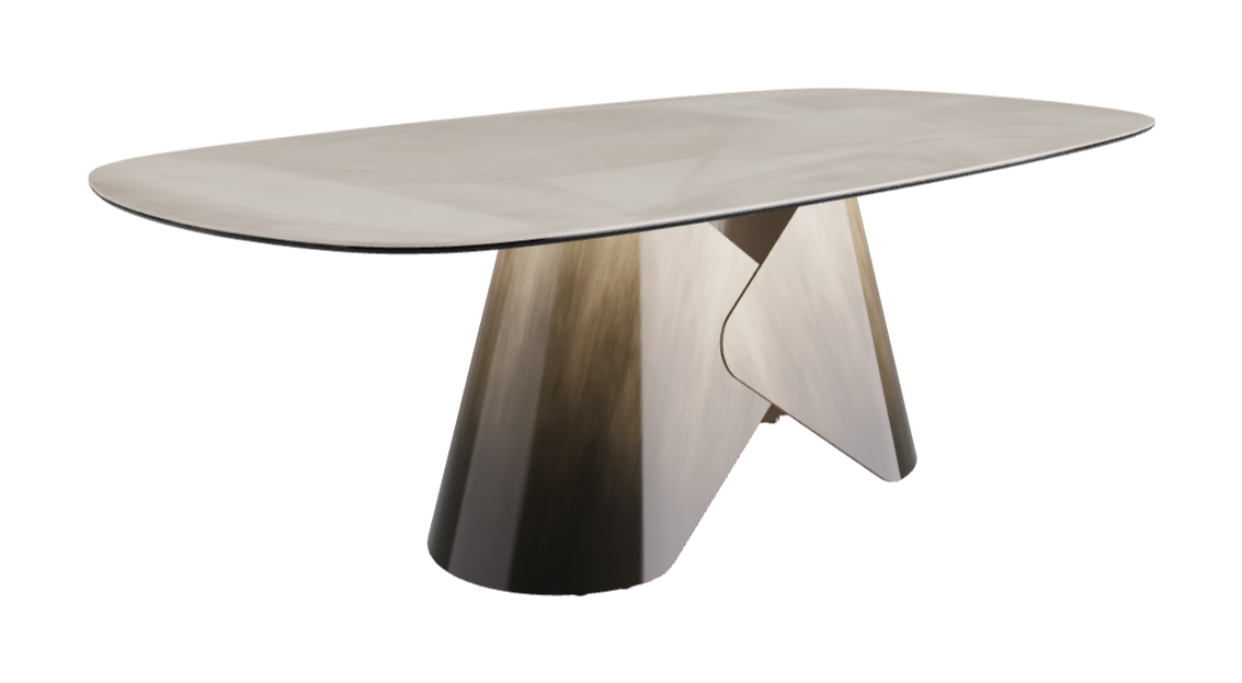 Cattelan Italia Scott Keramik Biscuit, Polygon & Boomerang Shaped Dining Table