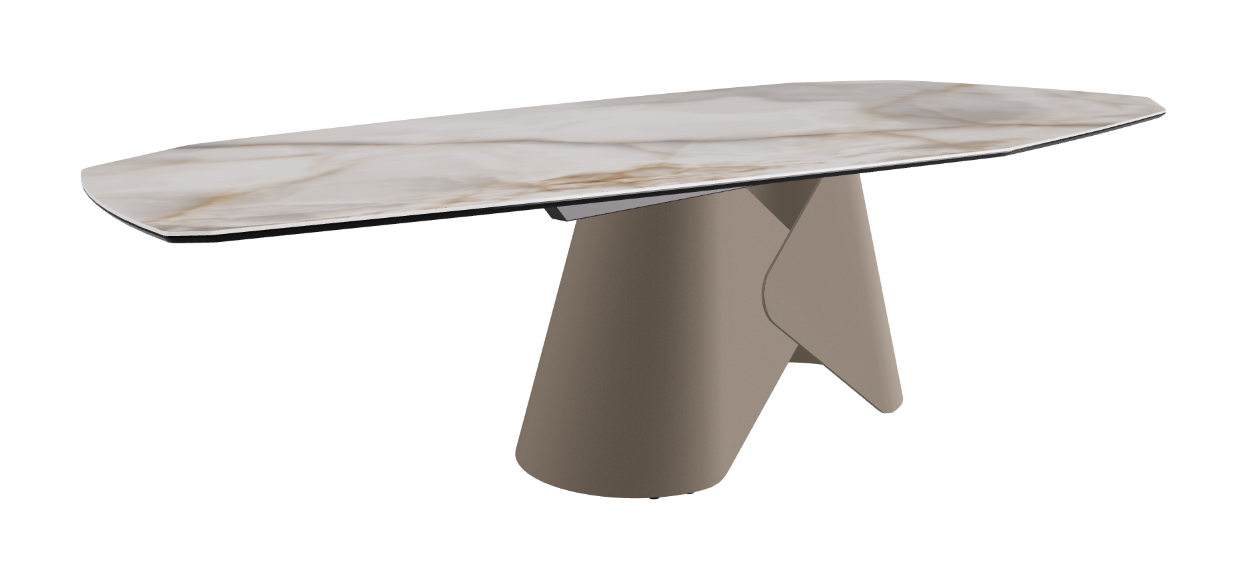 Cattelan Italia Scott Keramik Biscuit, Polygon & Boomerang Shaped Dining Table