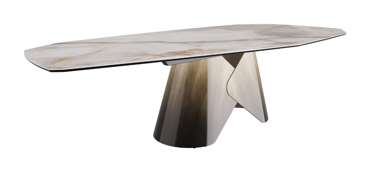 Cattelan Italia Scott Keramik Biscuit, Polygon & Boomerang Shaped Dining Table