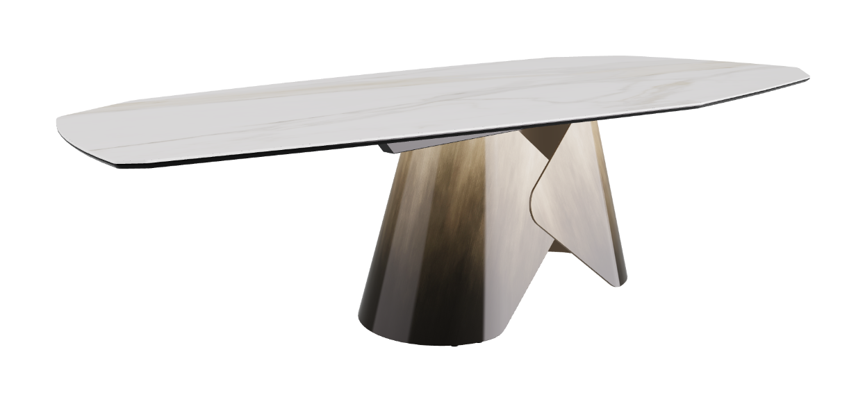 Cattelan Italia Scott Keramik Biscuit, Polygon & Boomerang Shaped Dining Table