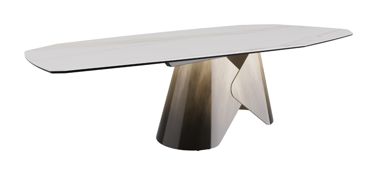 Cattelan Italia Scott Keramik Biscuit, Polygon & Boomerang Shaped Dining Table
