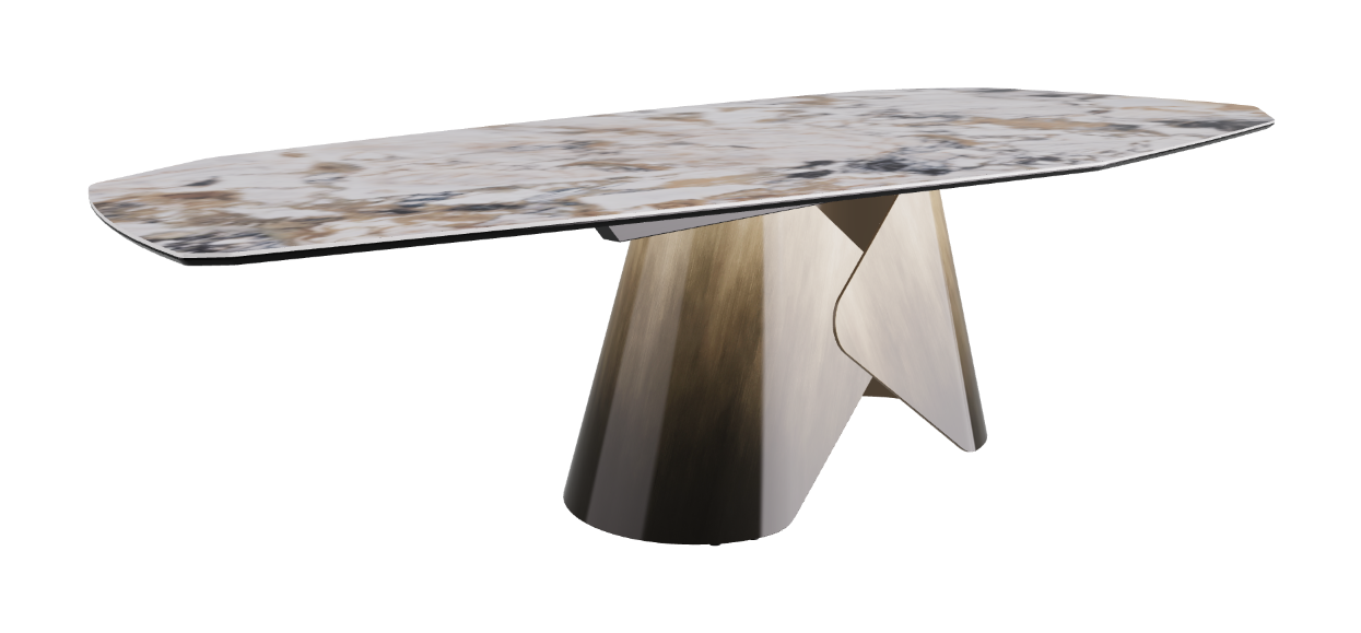 Cattelan Italia Scott Keramik Biscuit, Polygon & Boomerang Shaped Dining Table