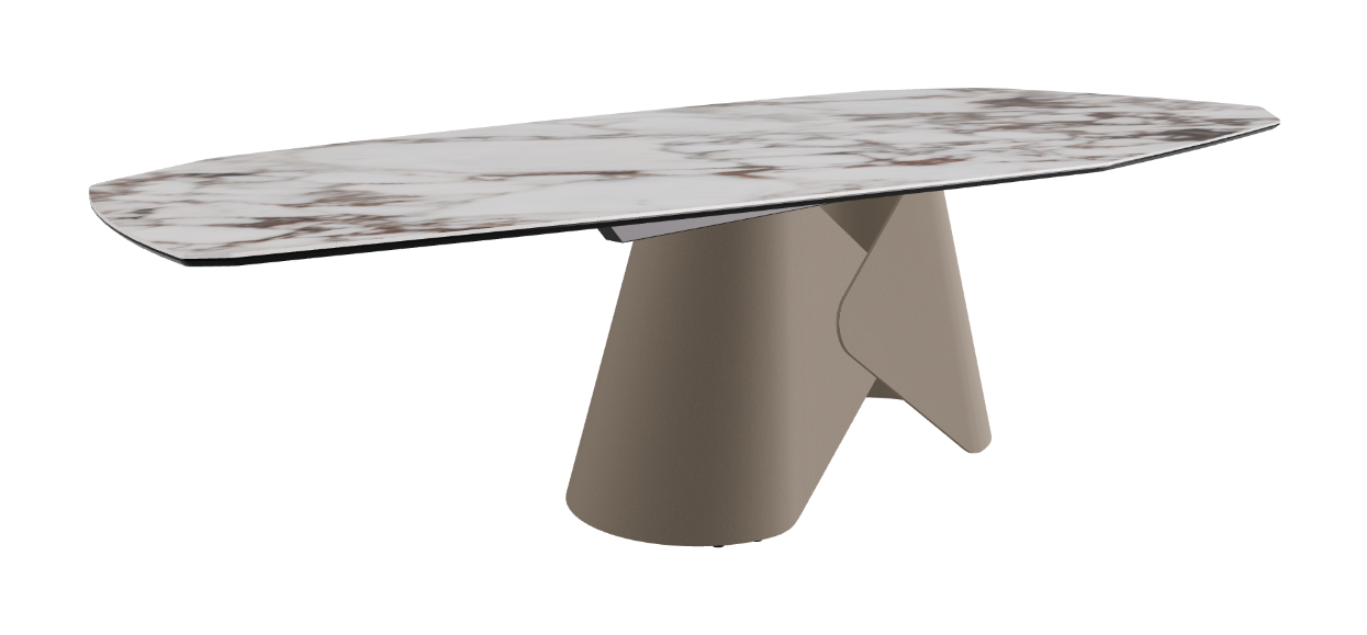 Cattelan Italia Scott Keramik Biscuit, Polygon & Boomerang Shaped Dining Table