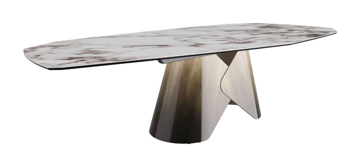 Cattelan Italia Scott Keramik Biscuit, Polygon & Boomerang Shaped Dining Table