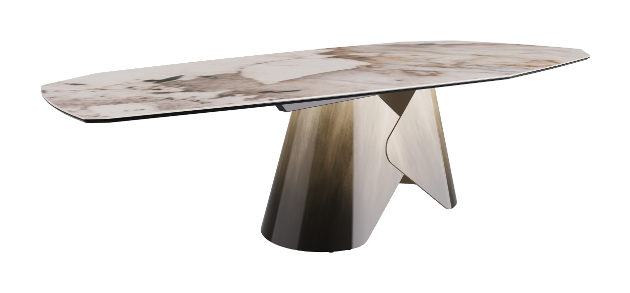 Cattelan Italia Scott Keramik Biscuit, Polygon & Boomerang Shaped Dining Table
