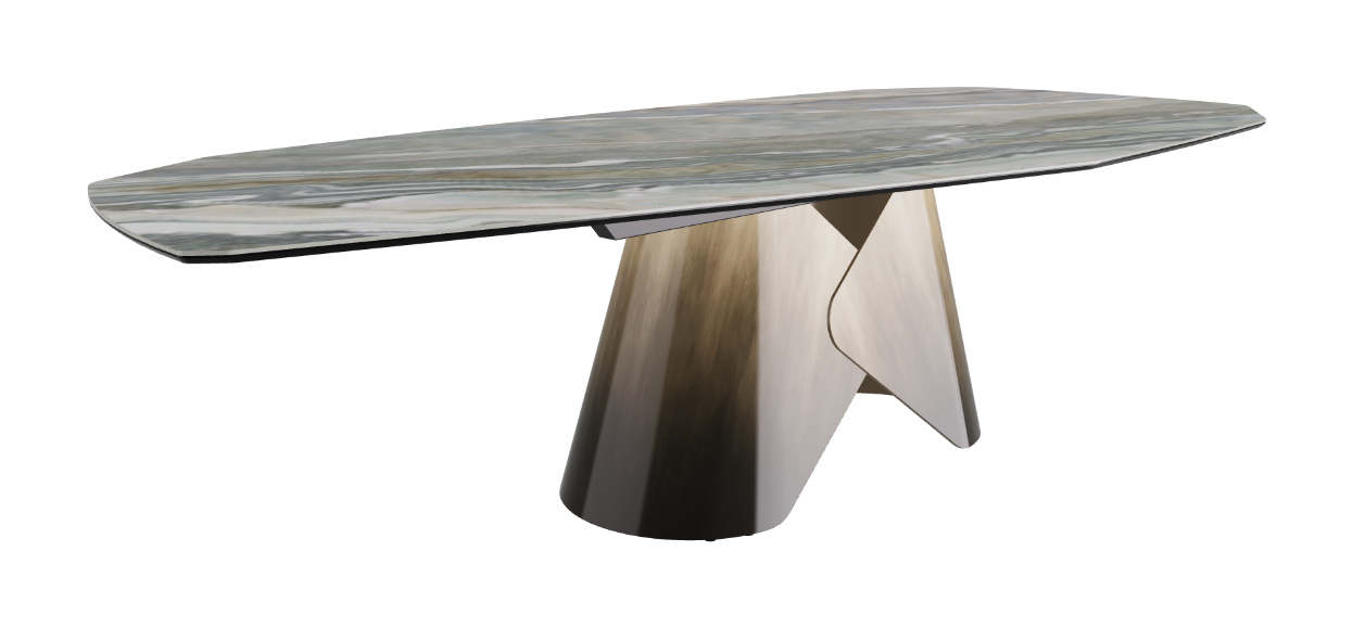 Cattelan Italia Scott Keramik Biscuit, Polygon & Boomerang Shaped Dining Table