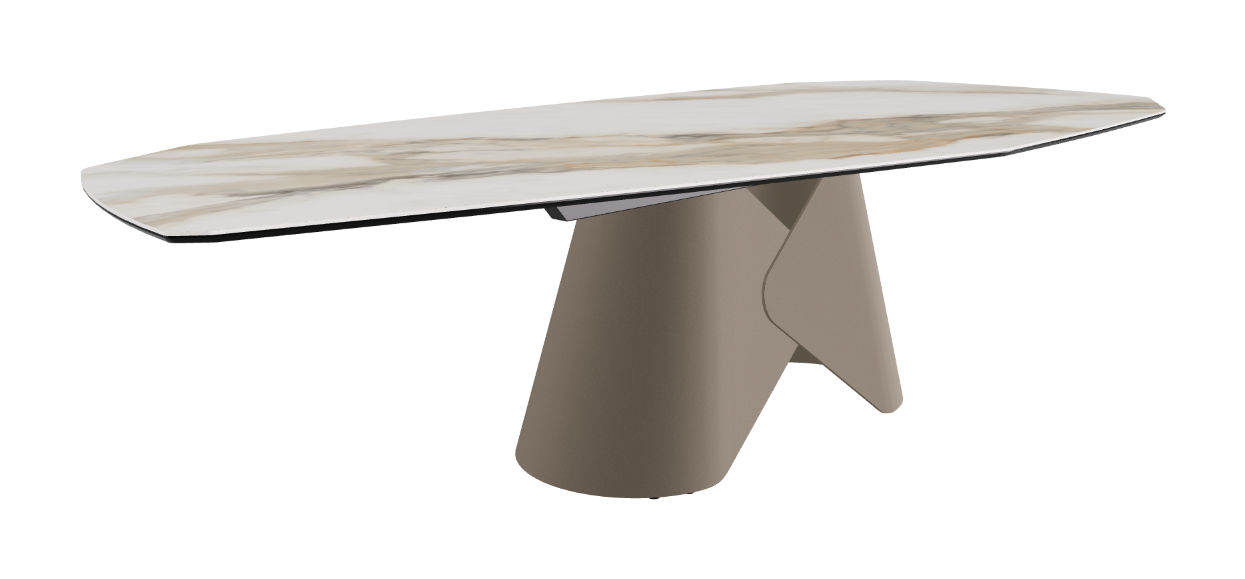 Cattelan Italia Scott Keramik Biscuit, Polygon & Boomerang Shaped Dining Table