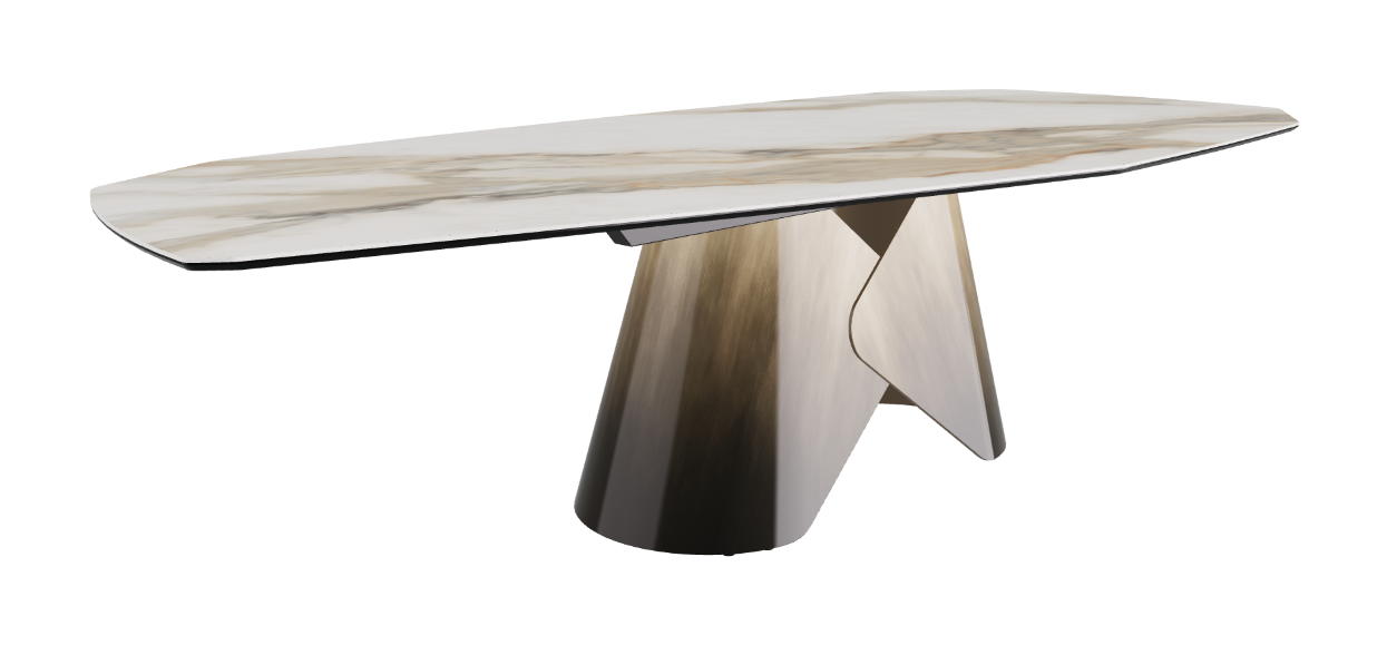Cattelan Italia Scott Keramik Biscuit, Polygon & Boomerang Shaped Dining Table
