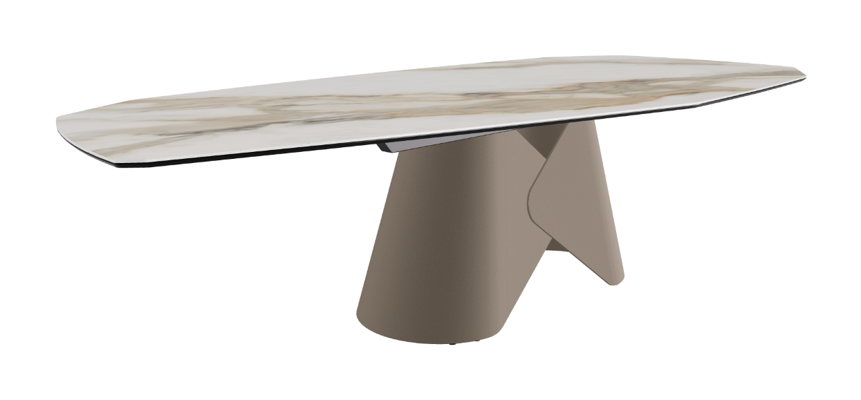 Cattelan Italia Scott Keramik Biscuit, Polygon & Boomerang Shaped Dining Table