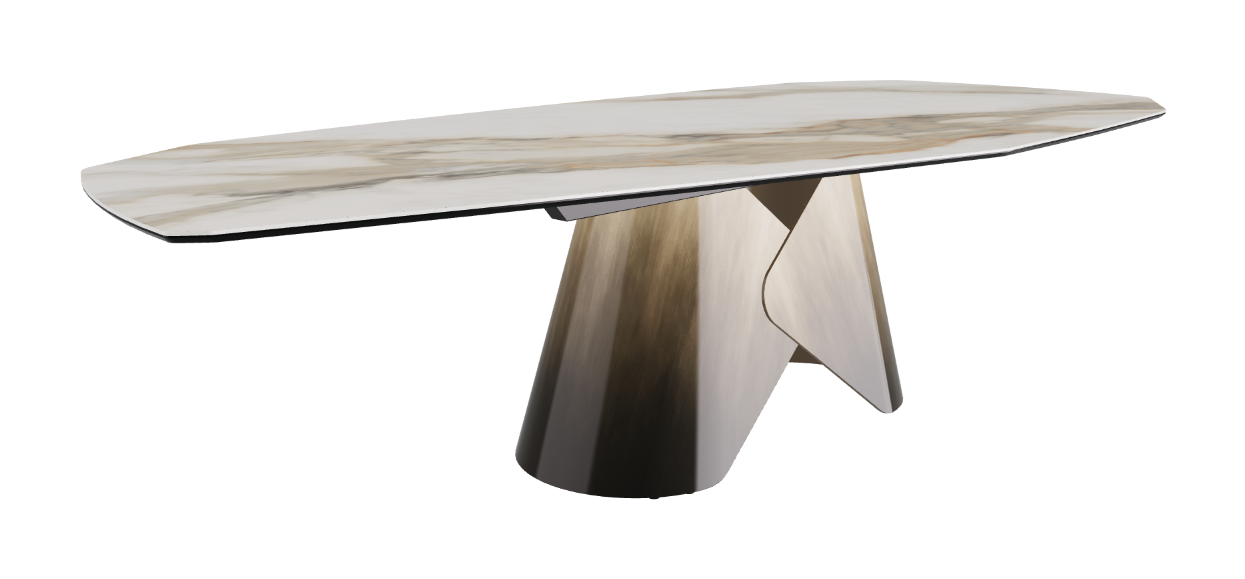 Cattelan Italia Scott Keramik Biscuit, Polygon & Boomerang Shaped Dining Table