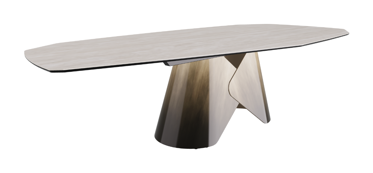 Cattelan Italia Scott Keramik Biscuit, Polygon & Boomerang Shaped Dining Table