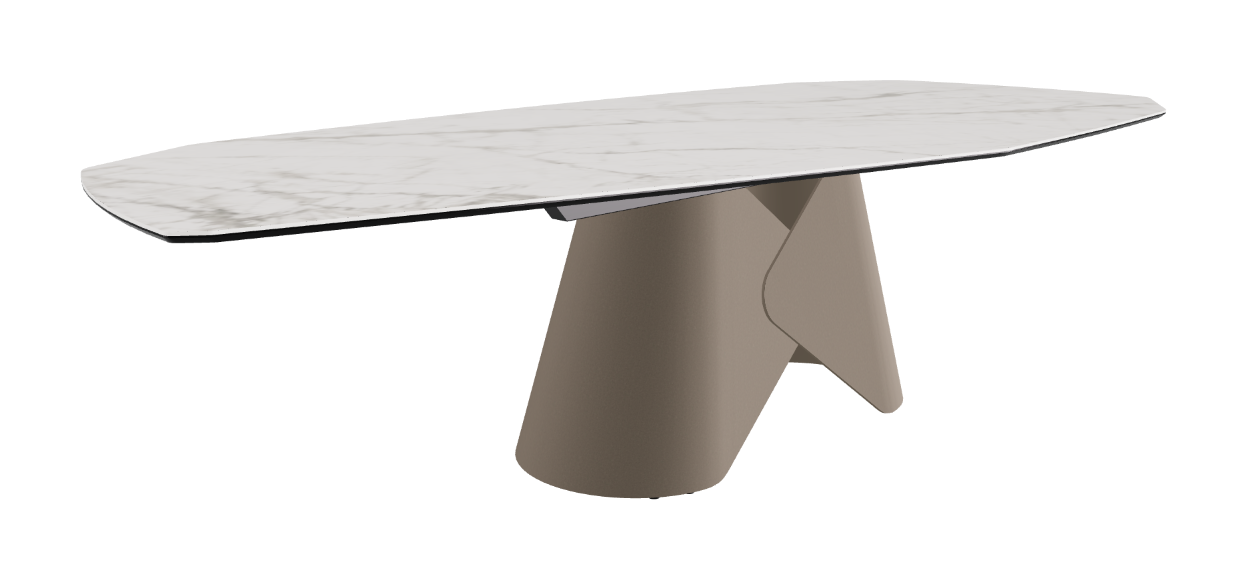 Cattelan Italia Scott Keramik Biscuit, Polygon & Boomerang Shaped Dining Table