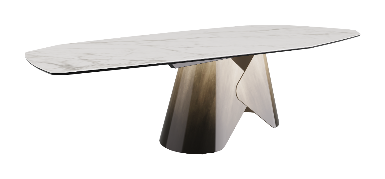 Cattelan Italia Scott Keramik Biscuit, Polygon & Boomerang Shaped Dining Table