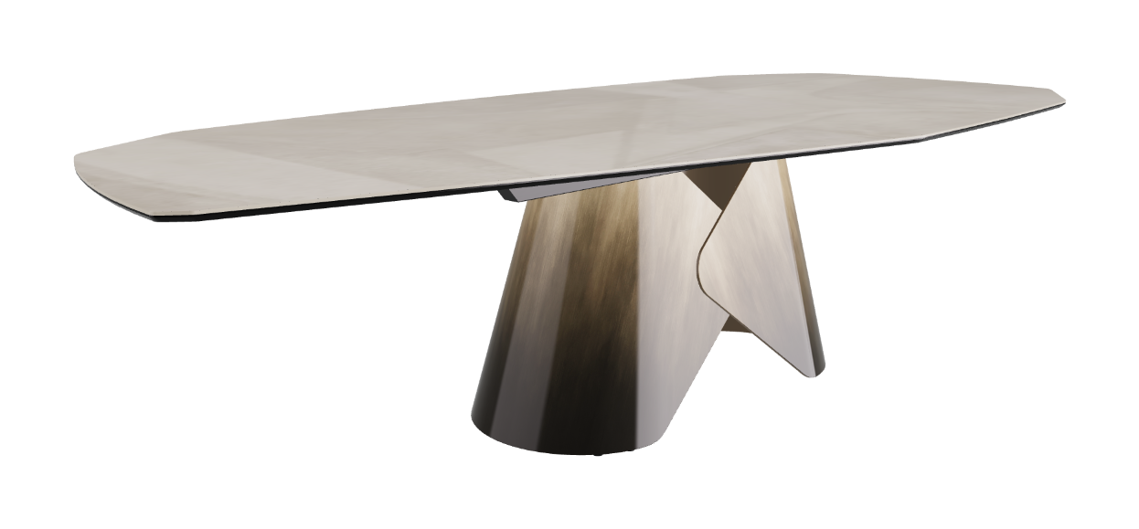 Cattelan Italia Scott Keramik Biscuit, Polygon & Boomerang Shaped Dining Table