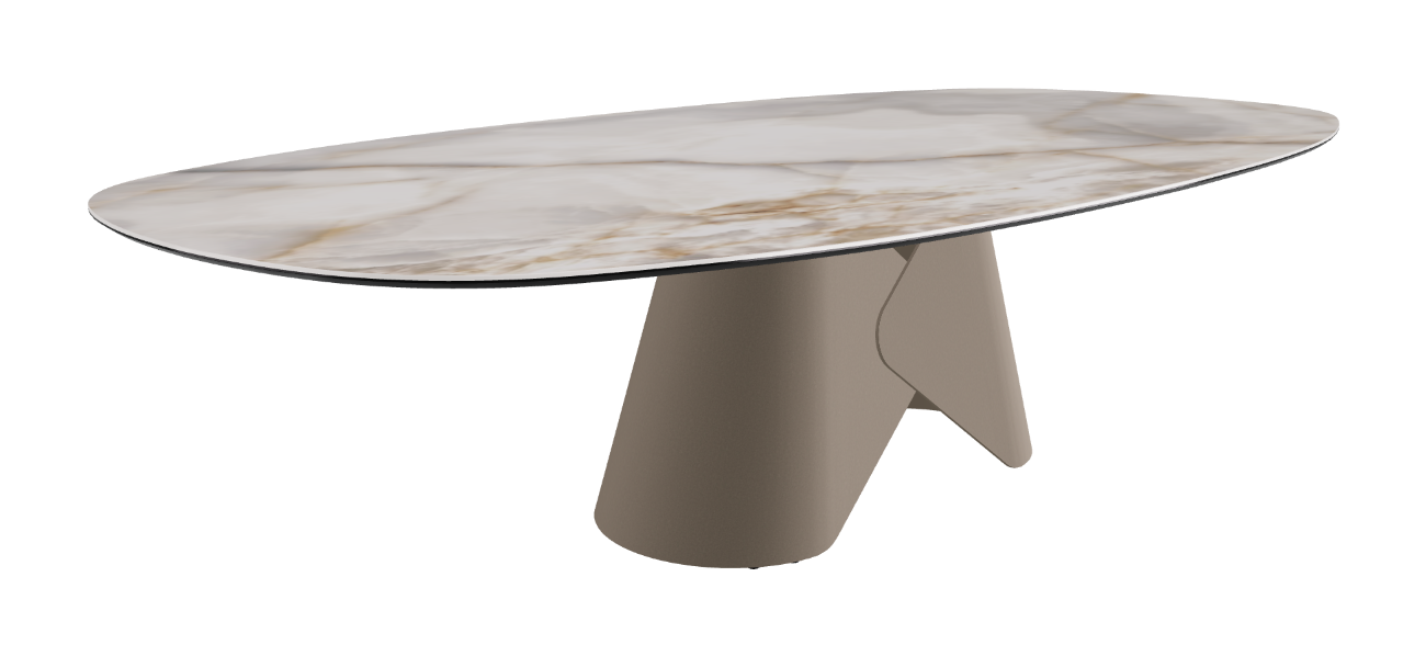 Cattelan Italia Scott Keramik Biscuit, Polygon & Boomerang Shaped Dining Table