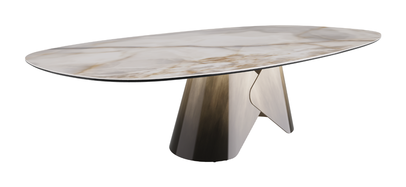 Cattelan Italia Scott Keramik Biscuit, Polygon & Boomerang Shaped Dining Table