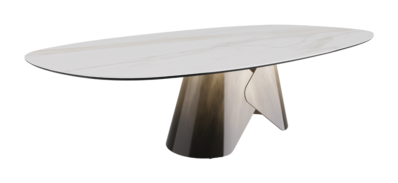 Cattelan Italia Scott Keramik Biscuit, Polygon & Boomerang Shaped Dining Table