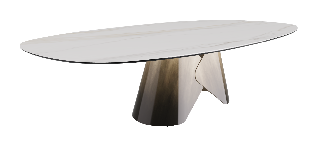 Cattelan Italia Scott Keramik Biscuit, Polygon & Boomerang Shaped Dining Table