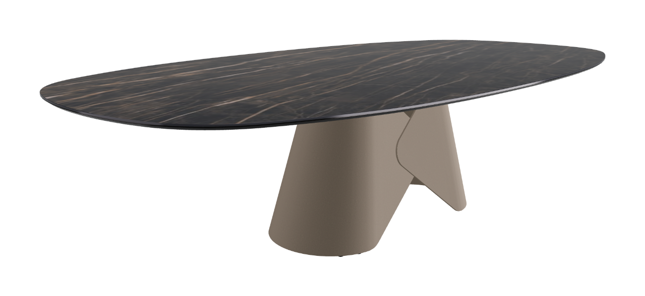 Cattelan Italia Scott Keramik Biscuit, Polygon & Boomerang Shaped Dining Table
