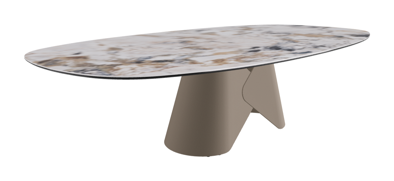 Cattelan Italia Scott Keramik Biscuit, Polygon & Boomerang Shaped Dining Table