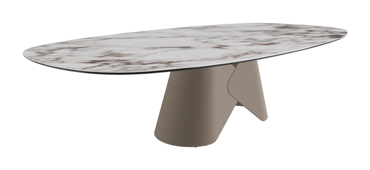 Cattelan Italia Scott Keramik Biscuit, Polygon & Boomerang Shaped Dining Table