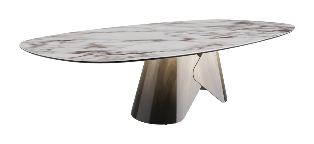 Cattelan Italia Scott Keramik Biscuit, Polygon & Boomerang Shaped Dining Table