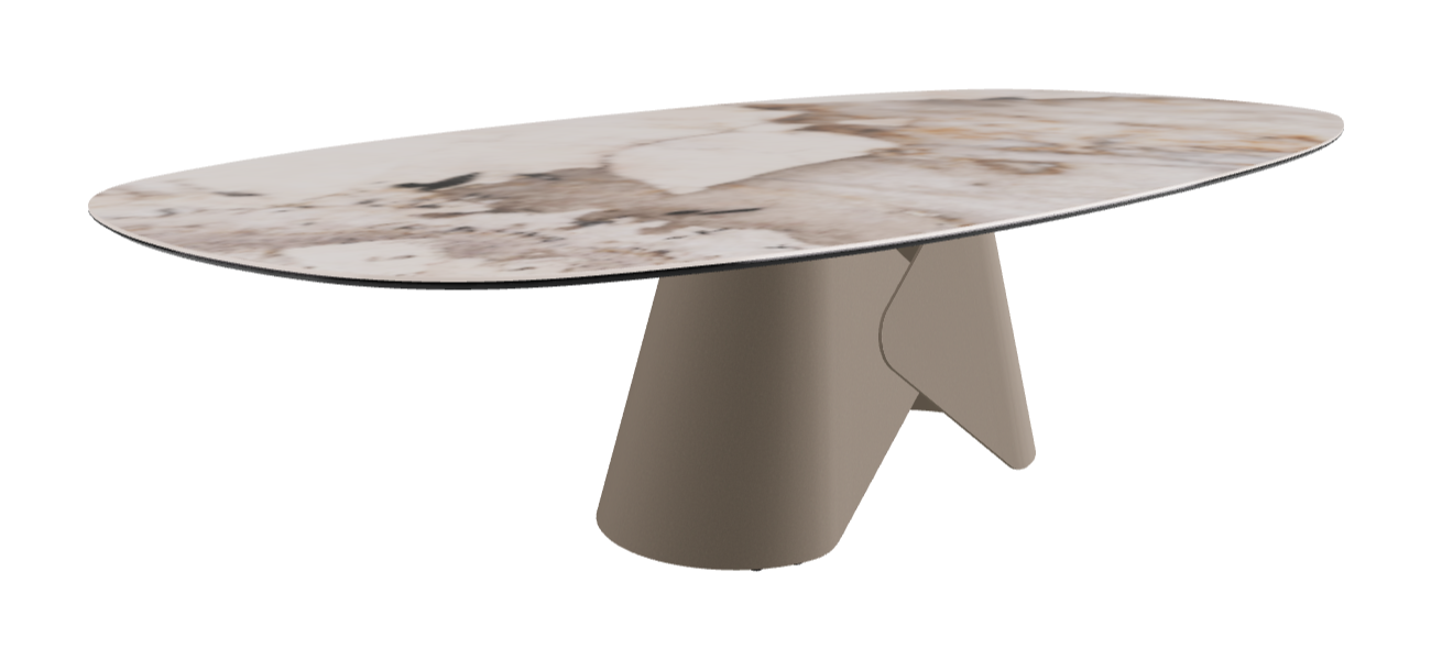 Cattelan Italia Scott Keramik Biscuit, Polygon & Boomerang Shaped Dining Table