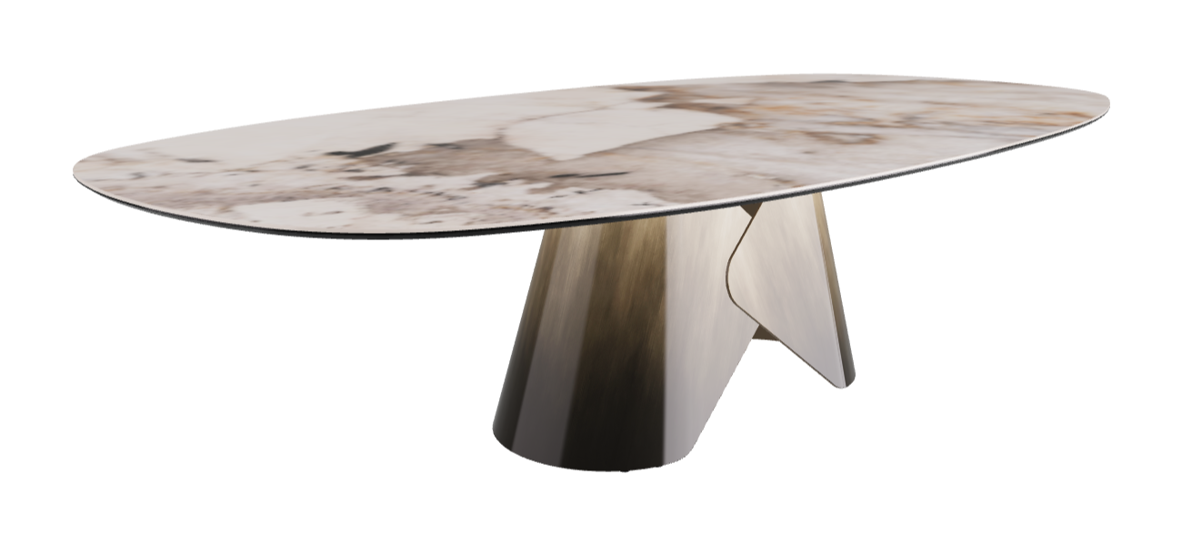 Cattelan Italia Scott Keramik Biscuit, Polygon & Boomerang Shaped Dining Table