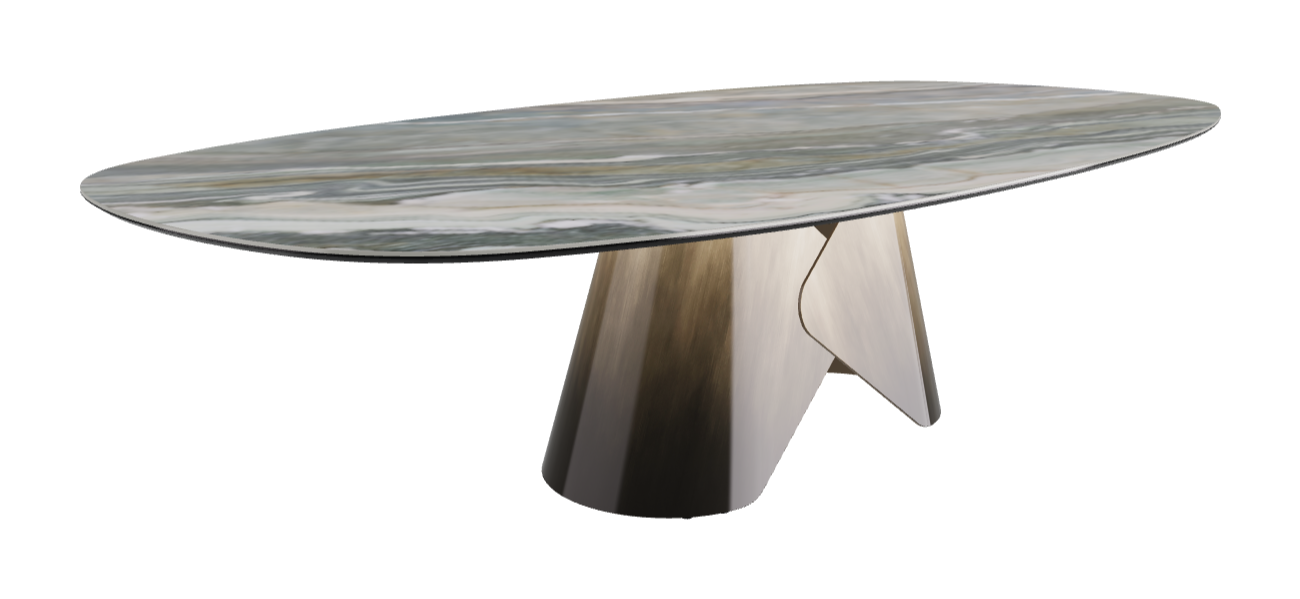 Cattelan Italia Scott Keramik Biscuit, Polygon & Boomerang Shaped Dining Table