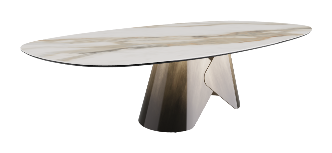 Cattelan Italia Scott Keramik Biscuit, Polygon & Boomerang Shaped Dining Table