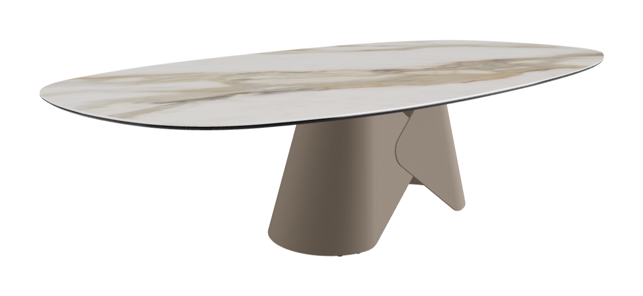 Cattelan Italia Scott Keramik Biscuit, Polygon & Boomerang Shaped Dining Table