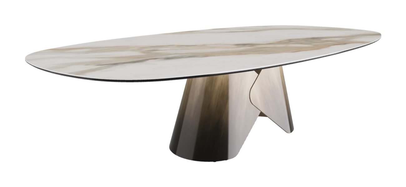 Cattelan Italia Scott Keramik Biscuit, Polygon & Boomerang Shaped Dining Table
