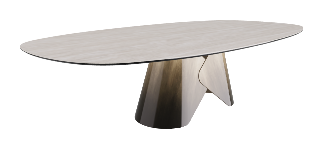 Cattelan Italia Scott Keramik Biscuit, Polygon & Boomerang Shaped Dining Table
