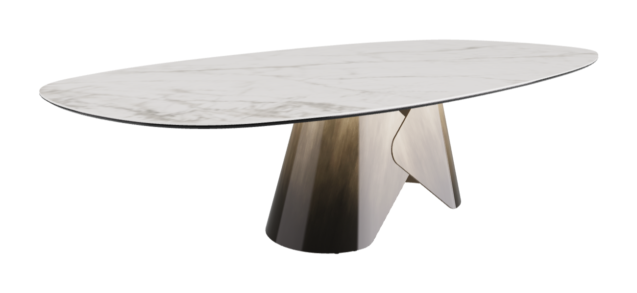 Cattelan Italia Scott Keramik Biscuit, Polygon & Boomerang Shaped Dining Table