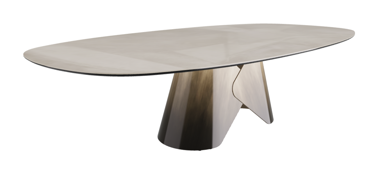 Cattelan Italia Scott Keramik Biscuit, Polygon & Boomerang Shaped Dining Table