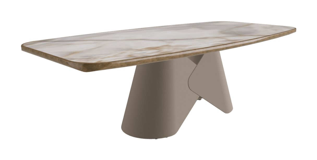 240x120x75h Barrel Shaped_Alabastro_Titanium Embossed_Brushed Bronze