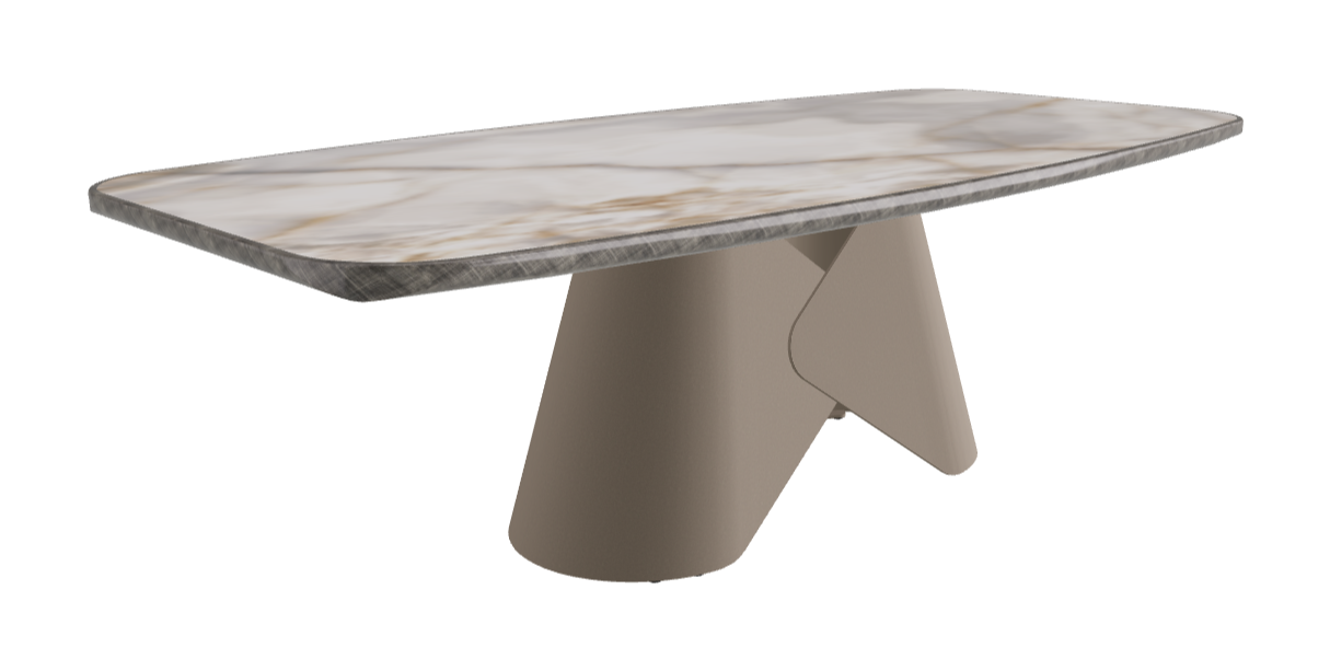 240x120x75h Barrel Shaped_Alabastro_Titanium Embossed_Brushed Grey