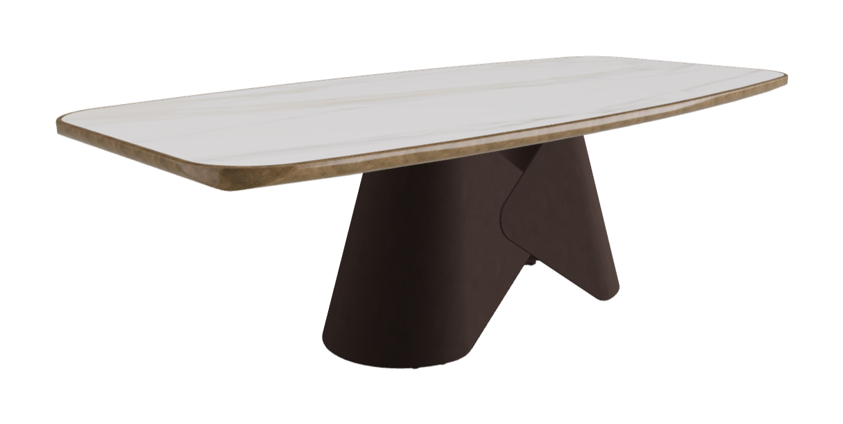 240x120x75h Barrel Shaped_Glossy Golden Calacatta_Bronze Embossed_Brushed Bronze